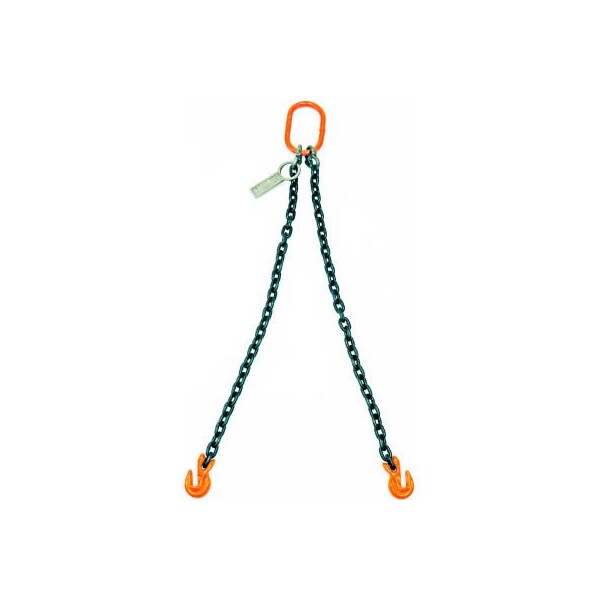 Mazzella Lifting B151099 4' Double Leg Chain Sling W/ Grab Hook
